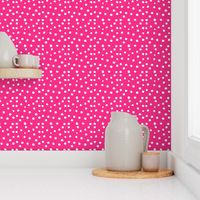 Painted Polka Dot // Medium Hot Pink 