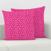 Painted Polka Dot // Medium Hot Pink 