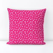 Painted Polka Dot // Medium Hot Pink 