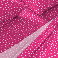 Painted Polka Dot // Medium Hot Pink 