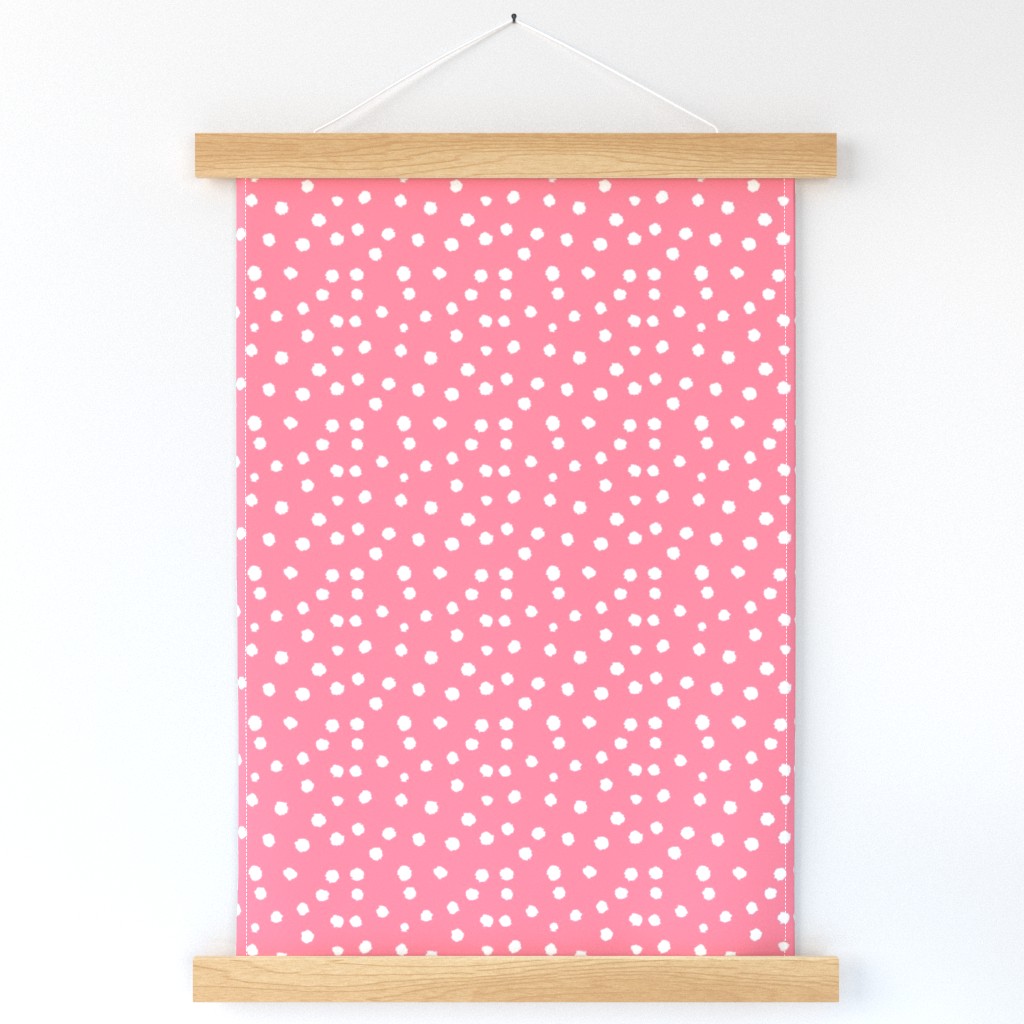 Painted Polka Dot // Coral Pink