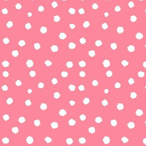 Painted Polka Dot // Coral Pink