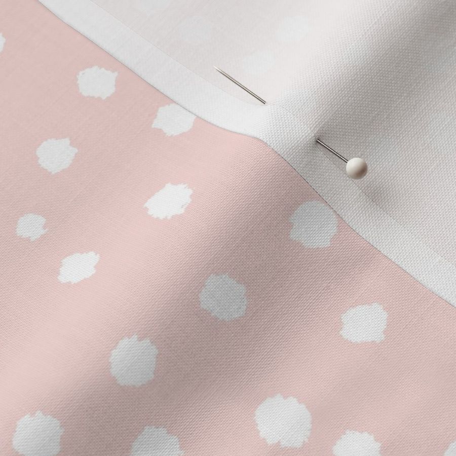 Painted Polka Dot // Light Peachy Pink