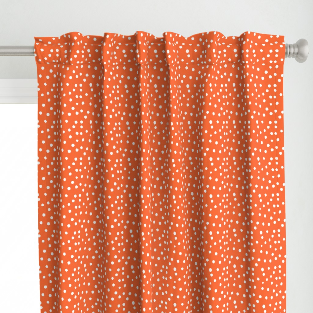 Painted Polka Dot // Bright Medium Orange