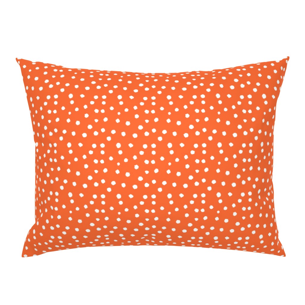 Painted Polka Dot // Bright Medium Orange