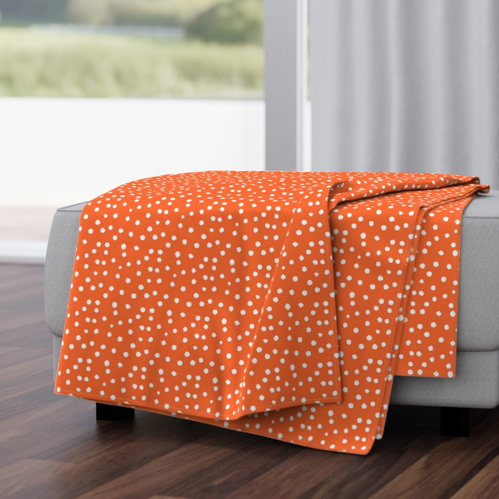 Painted Polka Dot // Bright Medium Orange