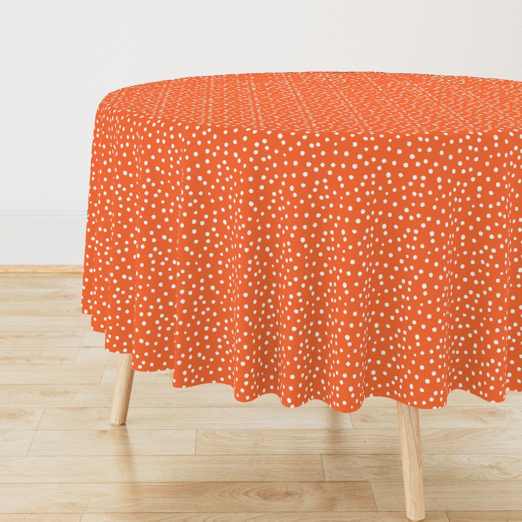 Painted Polka Dot // Bright Medium Orange