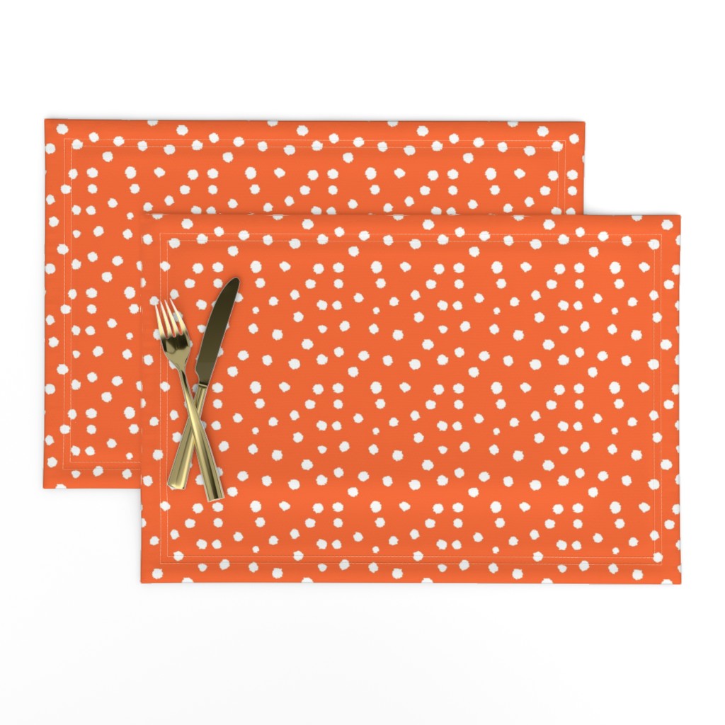 Painted Polka Dot // Bright Medium Orange