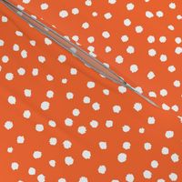 Painted Polka Dot // Bright Medium Orange