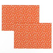 Painted Polka Dot // Bright Medium Orange