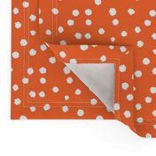 Painted Polka Dot // Bright Medium Orange