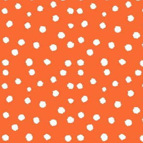 Painted Polka Dot // Bright Medium Orange