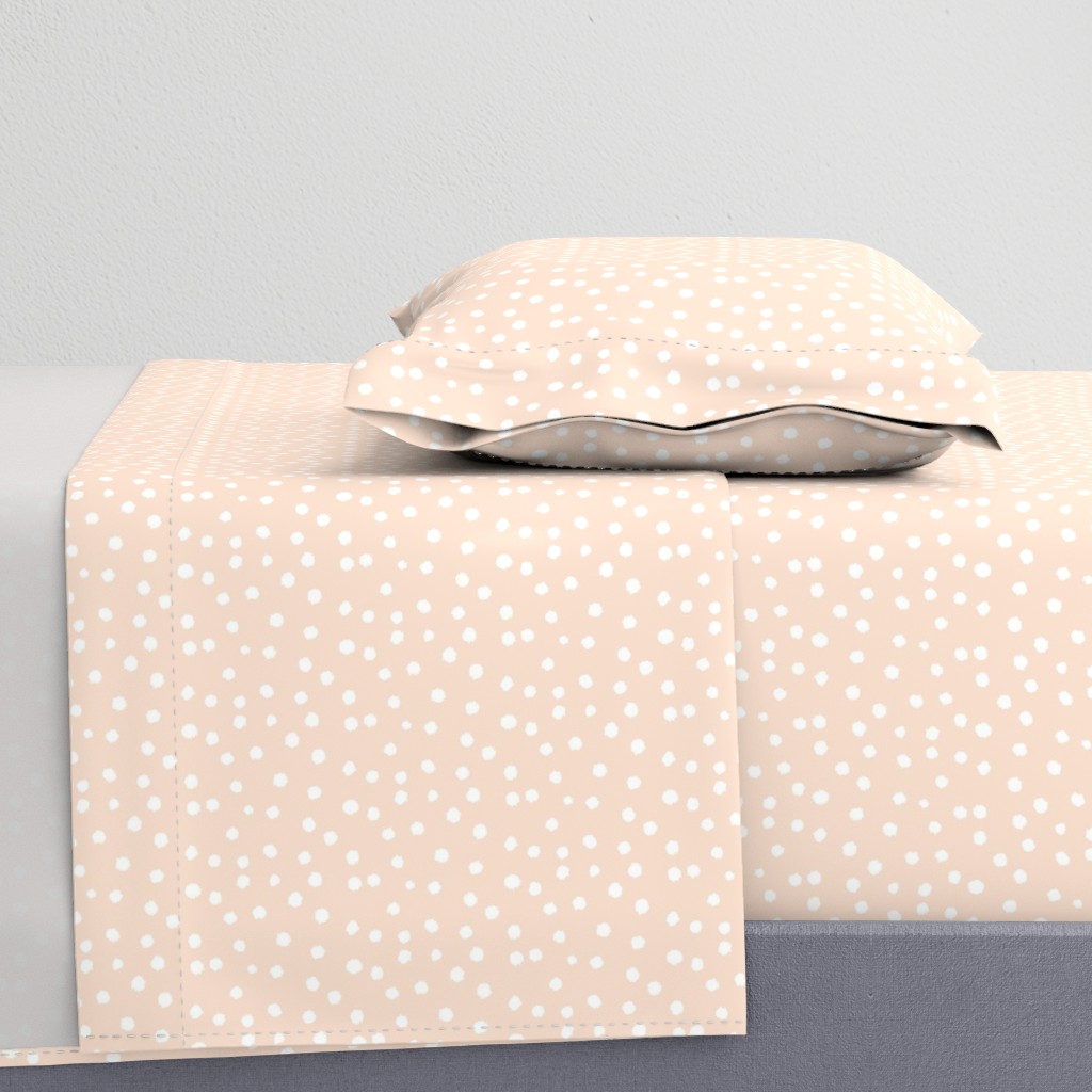 Painted Polka Dot // Peachy Tan Neutral 