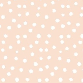 Painted Polka Dot // Peachy Tan Neutral 