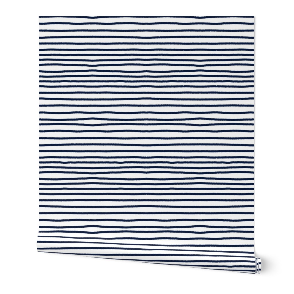 Sketchy Stripes // Navy 