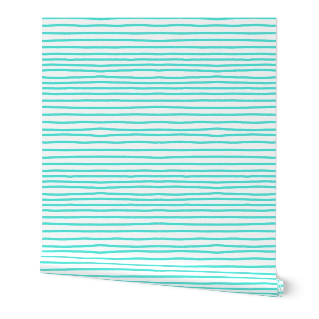 Sketchy Stripes //Bright Turquoise 