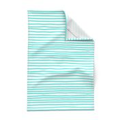 Sketchy Stripes //Bright Turquoise 