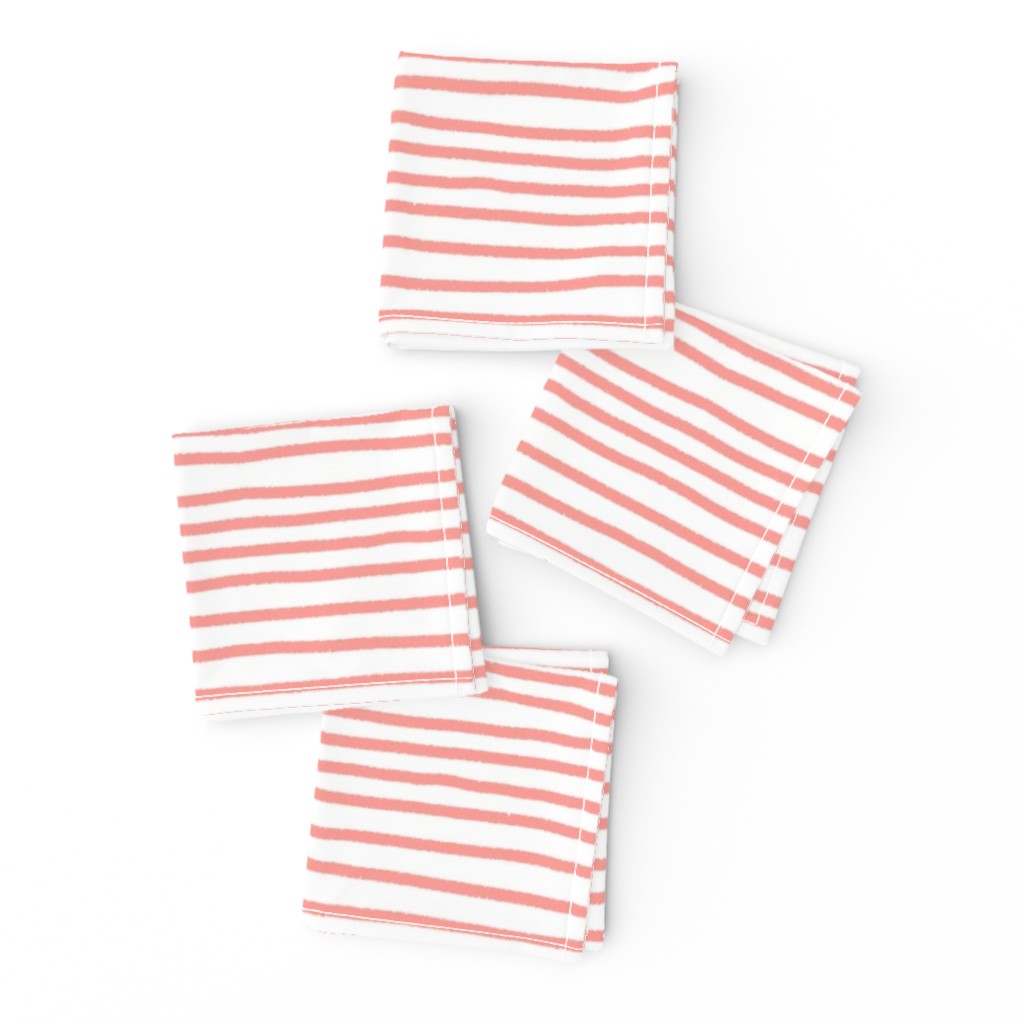 Sketchy Stripes // Coral Orange