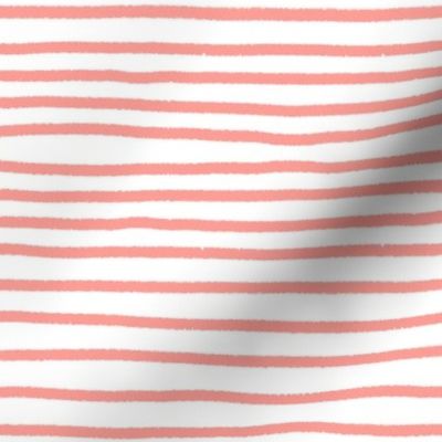 Sketchy Stripes // Coral Orange