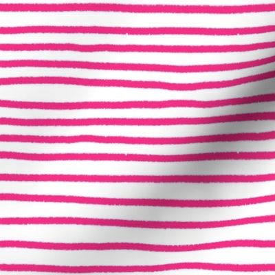 Sketchy Stripes // Medium Hot Pink