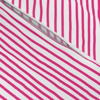 Sketchy Stripes // Medium Hot Pink