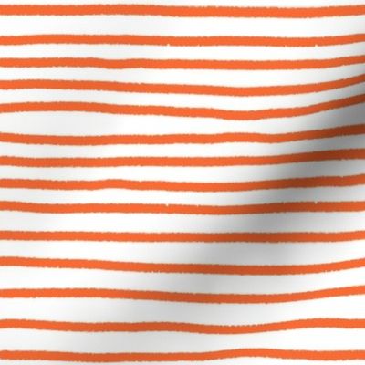 Sketchy Stripes // Bright Medium Orange