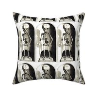 skulls bones skeletons anatomy gothic death vintage monochrome black white antique children child