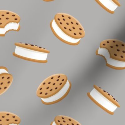 cookie sandwich ice-cream - grey