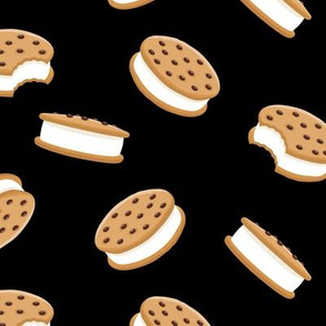 cookie sandwich ice-cream - black