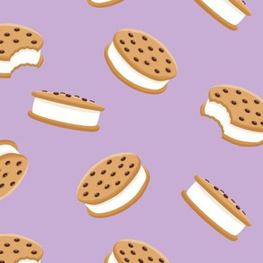 cookie sandwich ice-cream - purple