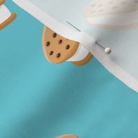 cookie sandwich ice-cream - blue