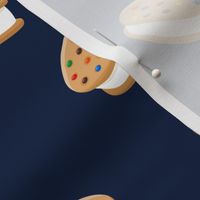 cookie sandwich ice-cream - candied on navy