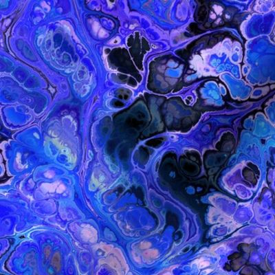 Turquoise Purple Marbled Abstract