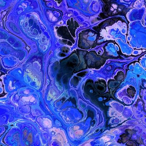 Turquoise Purple Marbled Abstract