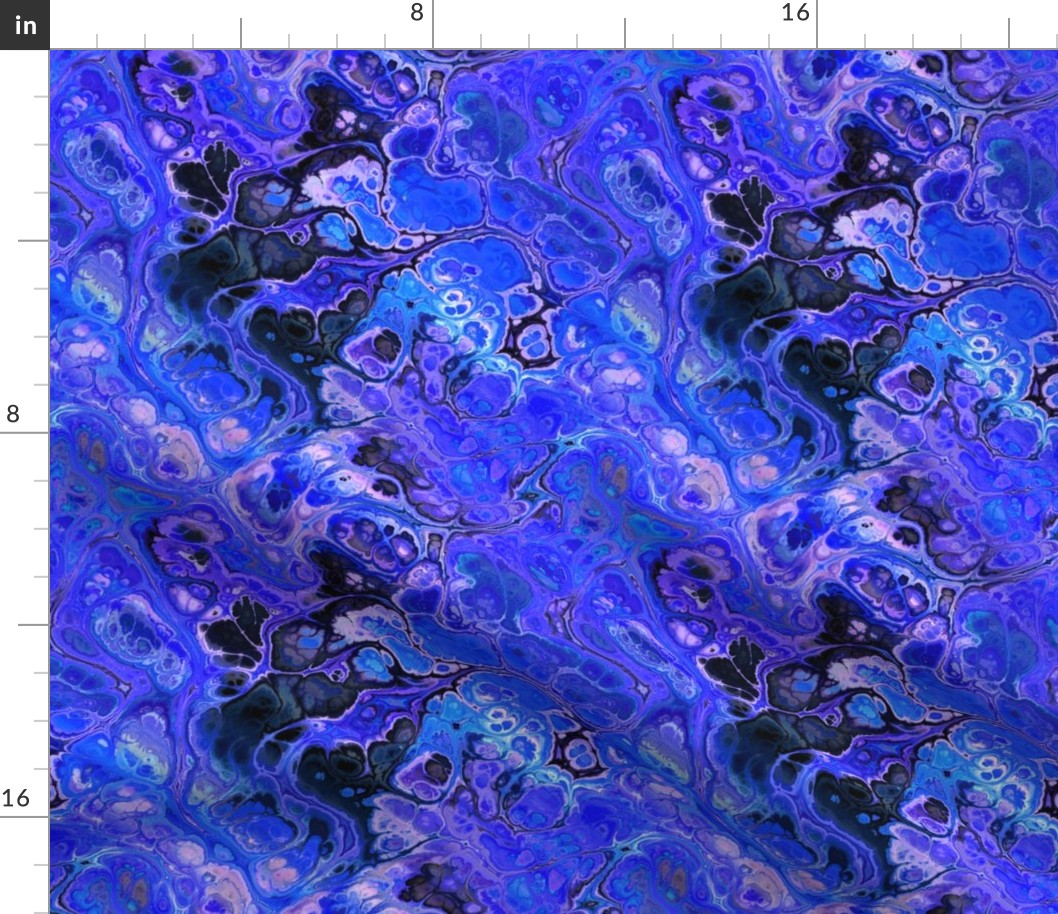 Turquoise Purple Marbled Abstract