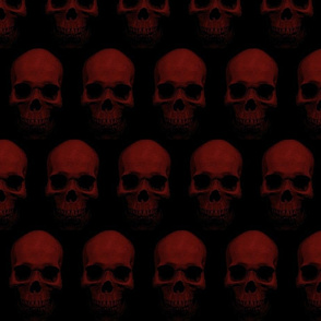 red skulls on black
