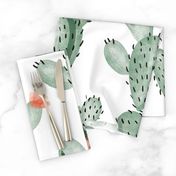 green paddle cactus + rose // oversized