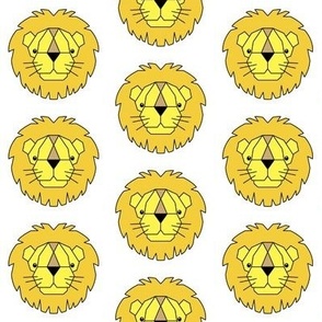 yellow and gold geometric lions