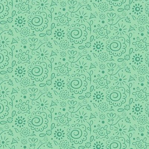 Wild_Floral_doodle_turquoise_on_sea_foam