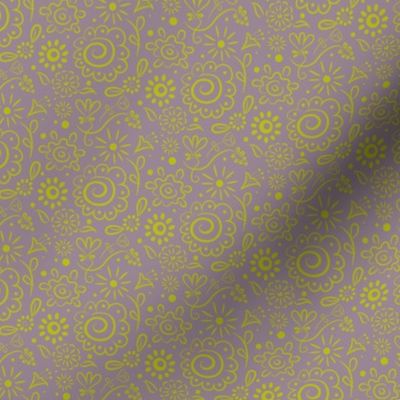 Wild_Floral_doodle_chartreuse_on_dusty_lilac
