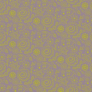 Wild_Floral_doodle_chartreuse_on_dusty_lilac