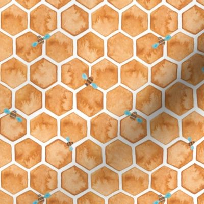 Honey Bee Hexagons. 