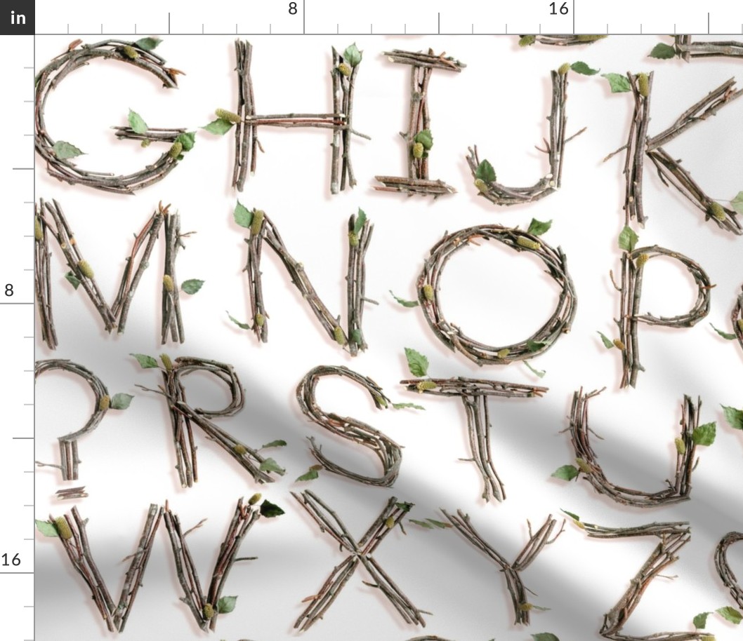 3D Twigs Alphabet - medium