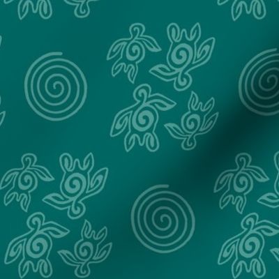 Spirit of the Sea_turtles_&_spirals_bluegreen