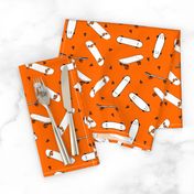 skateboard fabric // orange skate skater design andrea lauren fabric