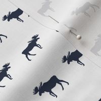 cheater quilt navy grey and white bear hunter antlers boys crib sheet