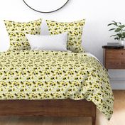 Honey Bumble Bee Yellow White Floral