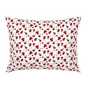 Red Ladybug Floral 4 inches Small