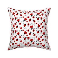 Red Ladybug Floral 4 inches Small