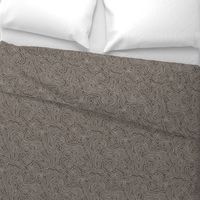Taupe Light Brown and White Stripes Wave Elevation Topographic Topo Map Pattern 